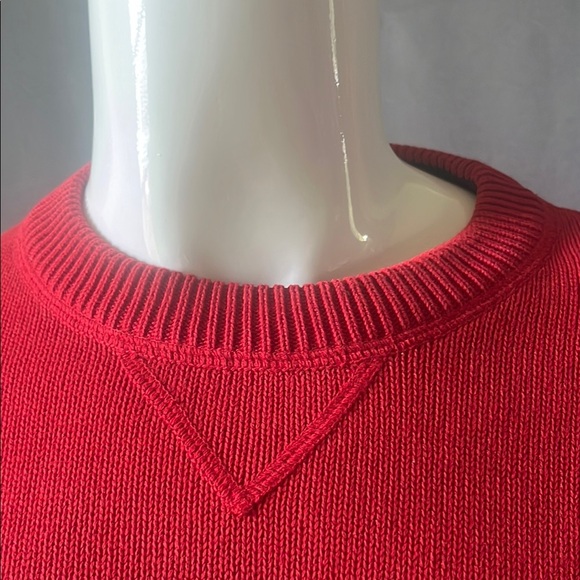 Tommy Hilfiger Red Crew Neck Sweater with Embroidered Logo - Picture 5 of 8
